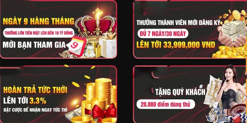 Hoàn trả siêu tốc với mức thưởng lên đến 3.3% cho toàn bộ thành viên